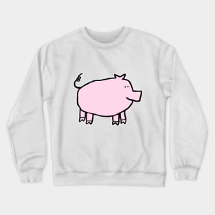 Soft Pink Pig Right Crewneck Sweatshirt